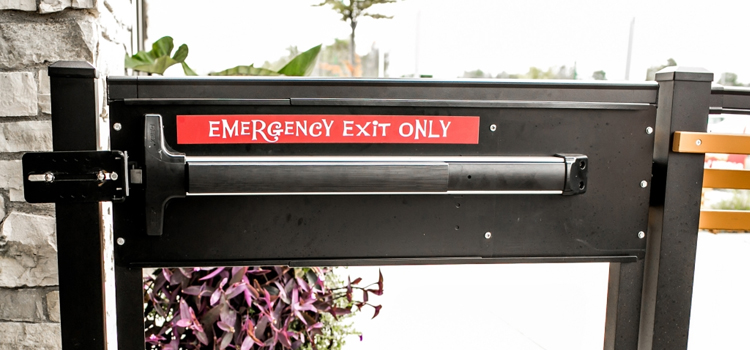 emergency push bar installation in San Dimas